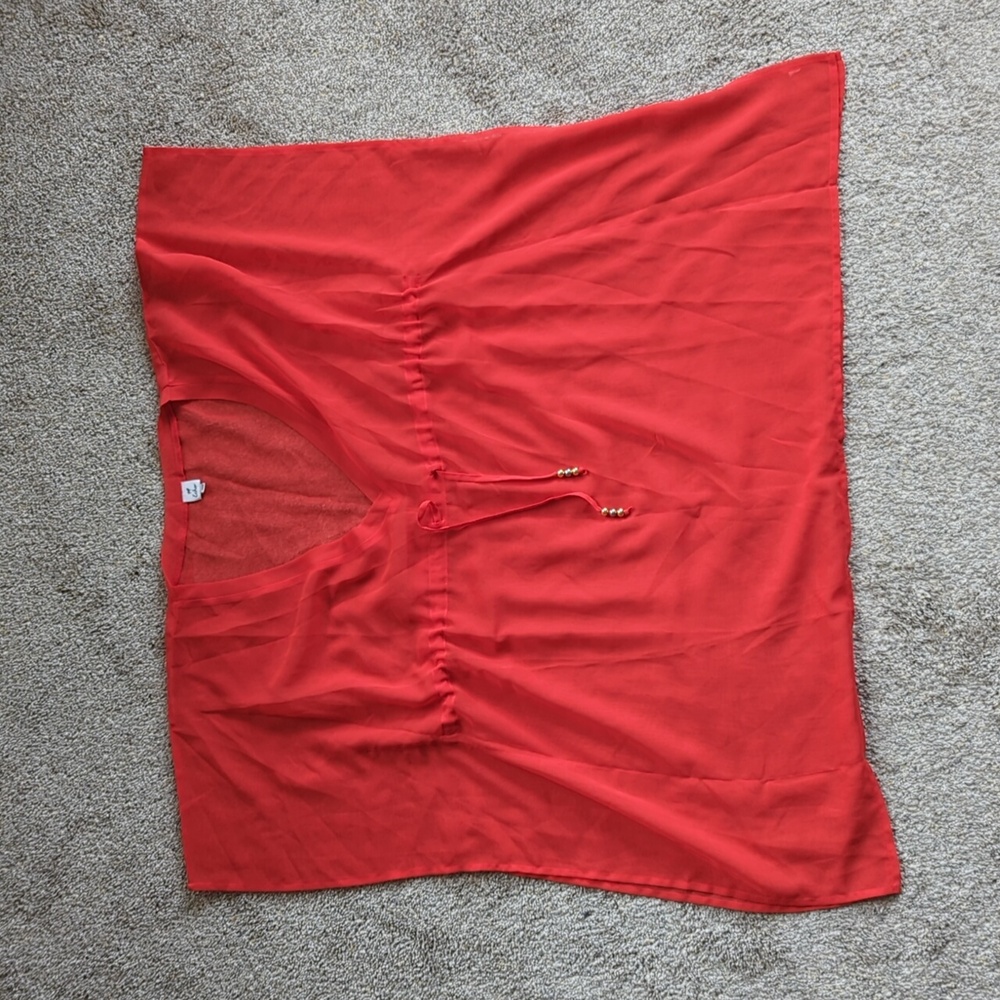 Echo Sheer Red Beach Coverup